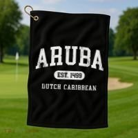 Aruba Est 1499 Throwback Letter Souvenir Golf Towel thumb 1