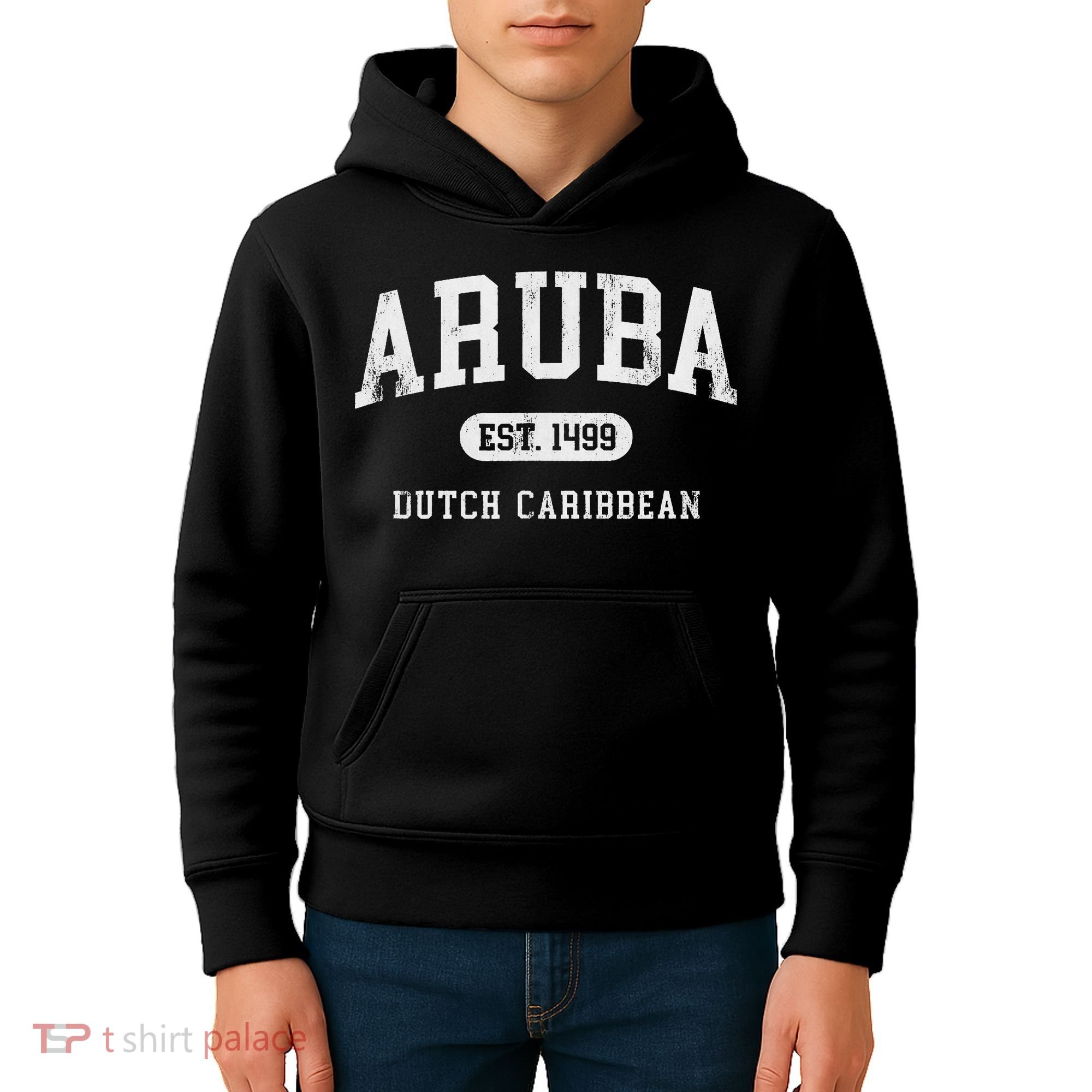 Aruba Est 1499 Throwback Letter Souvenir Kids Hoodie