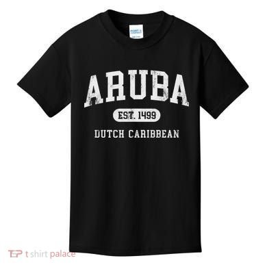 Aruba Est 1499 Throwback Letter Souvenir Kids T-Shirt