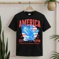 America Est 1776 Land Of The Free Because Of The Brave T-Shirt thumb 2