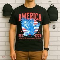 America Est 1776 Land Of The Free Because Of The Brave T-Shirt thumb 6