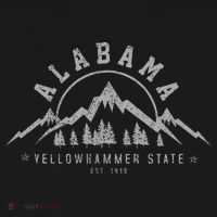 Alabama Est 1819 Yellowhammer State Mountains Pride Mousepad thumb 1