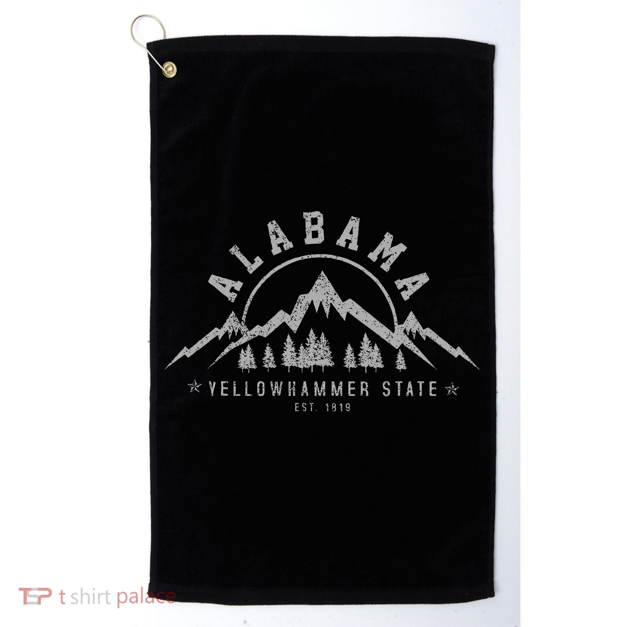 Alabama Est 1819 Yellowhammer State Mountains Pride Golf Towel