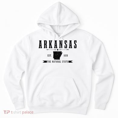 Arkansas Est. 1836 Natural State Vintage Hoodie