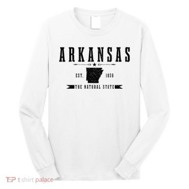 Arkansas Est. 1836 Natural State Vintage Long Sleeve Shirt
