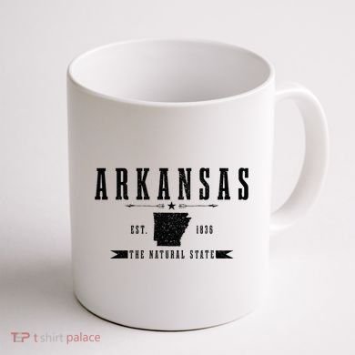 Arkansas Est. 1836 Natural State Vintage Coffee Mug back