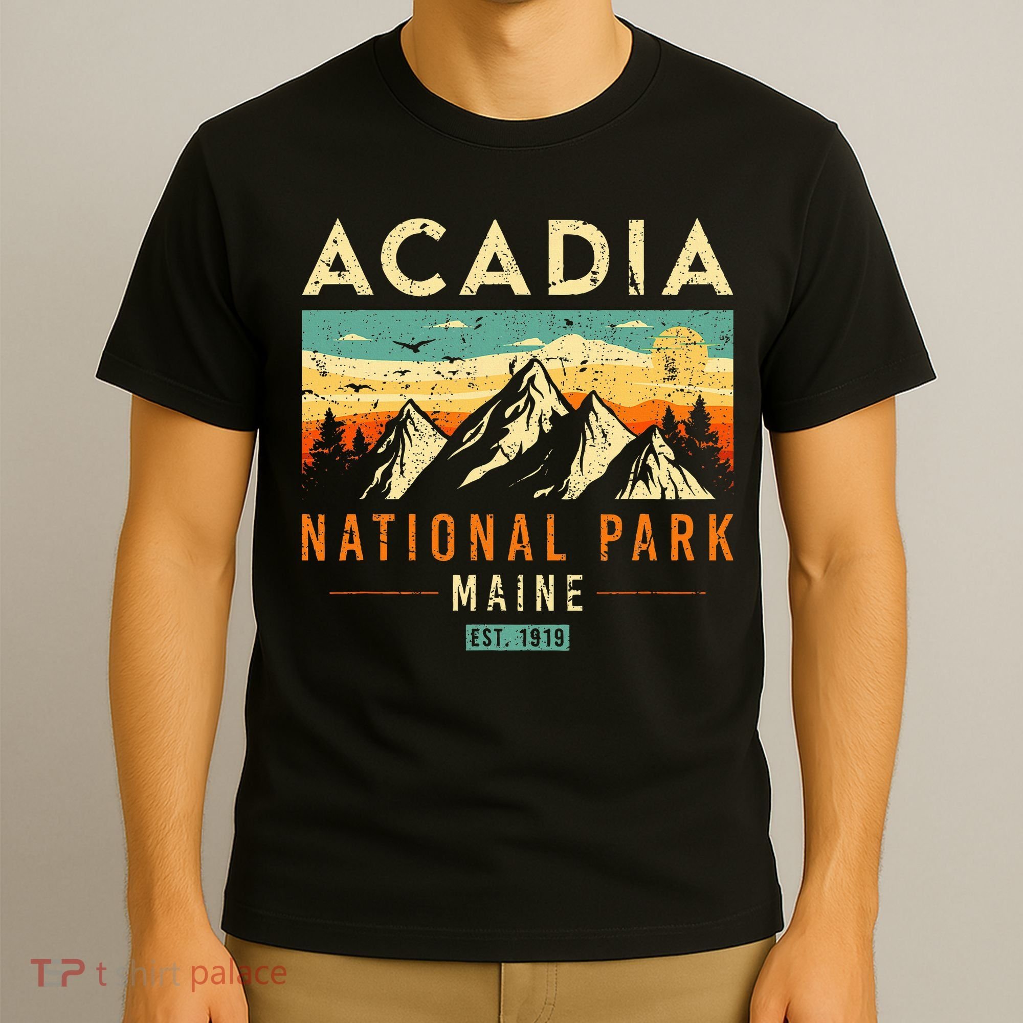 Acadia Est. 1919 Vintage Retro Maine National Park T-Shirt