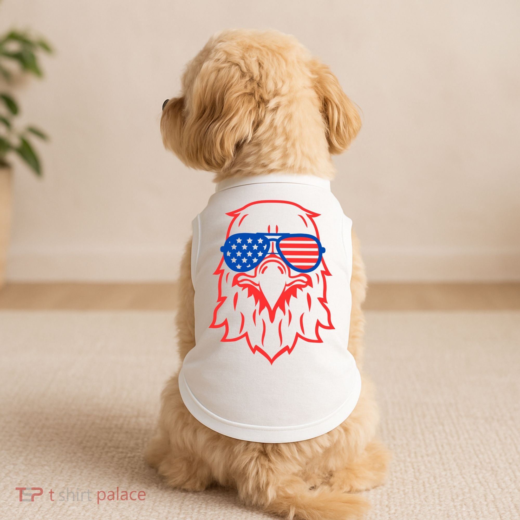 American Eagle 4th Of July Festive Doggie Tank