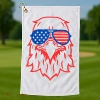 American Eagle 4th Of July Festive Golf Towel thumb 1