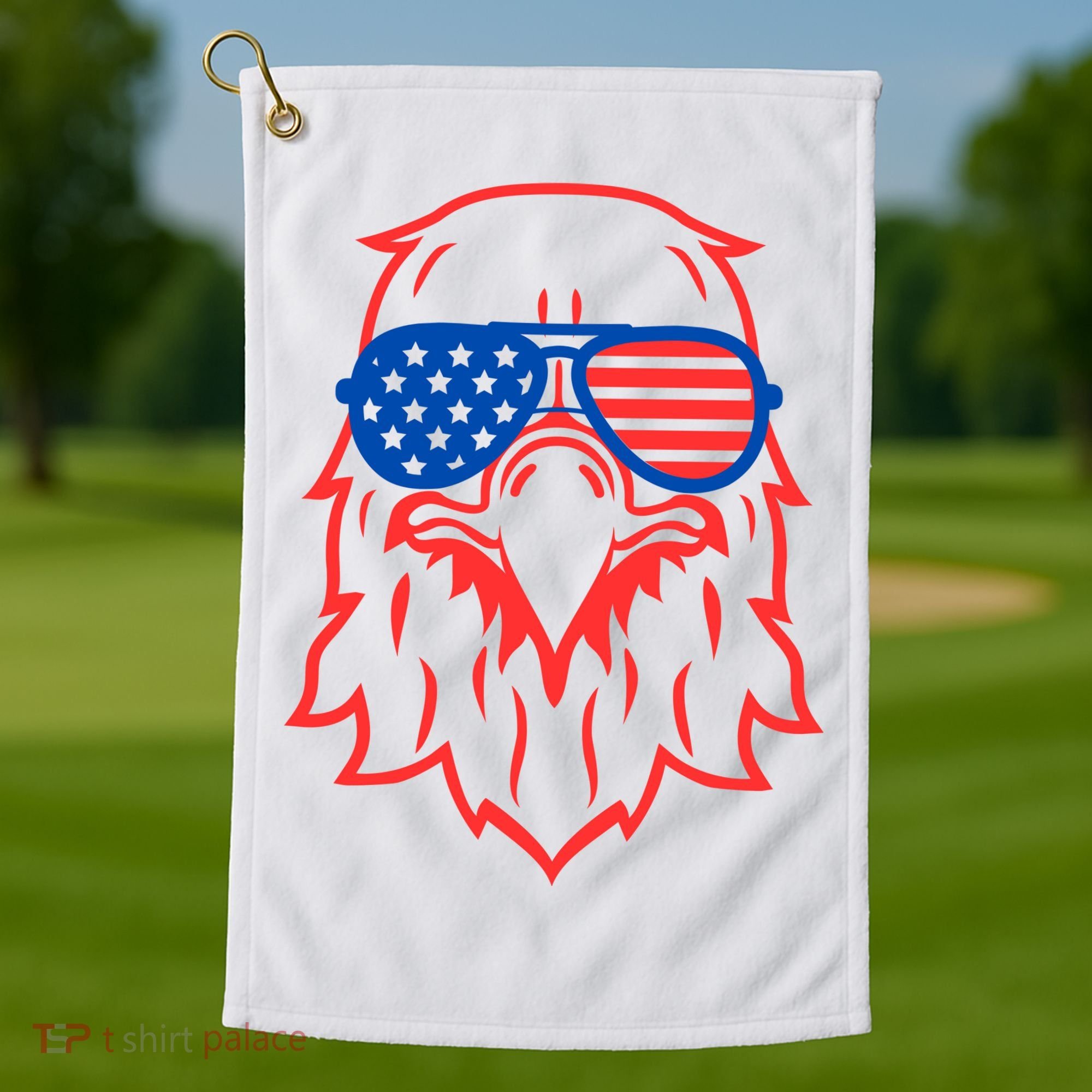 American Eagle 4th Of July Festive Golf Towel