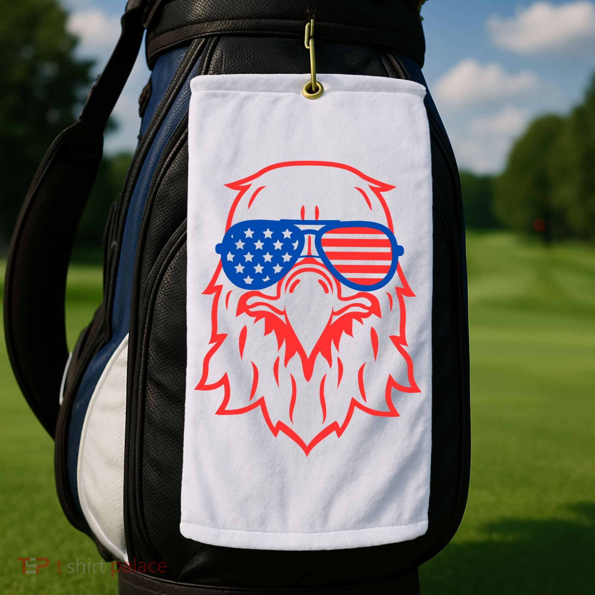 American Eagle 4th Of July Festive Golf Towel