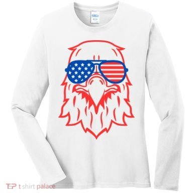 American Eagle 4th Of July Festive Women's Long Sleeve Shirt