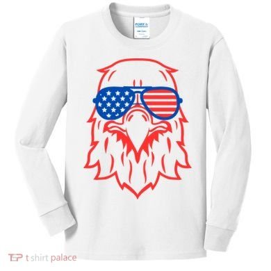 American Eagle 4th Of July Festive Kids Long Sleeve Shirt