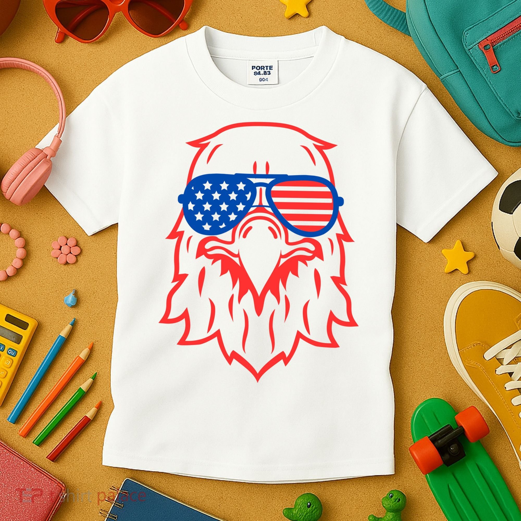 American Eagle 4th Of July Festive Kids T-Shirt