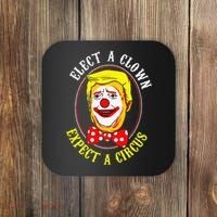 Anti-Trump Elect A Clown Expect A Circus Resist Protest Coaster thumb 0