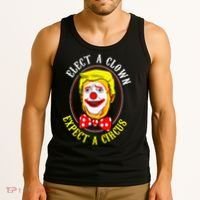 Anti-Trump Elect A Clown Expect A Circus Resist Protest Tank Top thumb 3