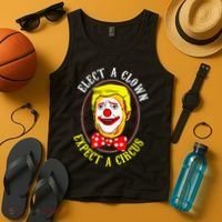 Anti-Trump Elect A Clown Expect A Circus Resist Protest Tank Top thumb 4