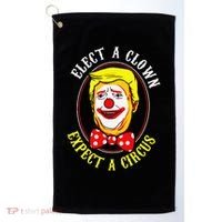 Anti-Trump Elect A Clown Expect A Circus Resist Protest Golf Towel thumb 0