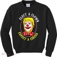Anti-Trump Elect A Clown Expect A Circus Resist Protest Kids Sweatshirt thumb 0