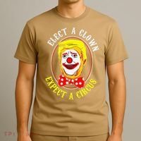 Anti-Trump Elect A Clown Expect A Circus Resist Protest T-Shirt thumb 3