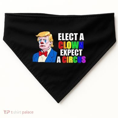 Anti-Trump Elect A Clown Expect A Circus Resist Protest USA-Made Doggie Bandana