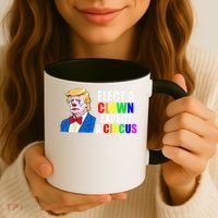 Anti-Trump Elect A Clown Expect A Circus Resist Protest Coffee Mug thumb 3