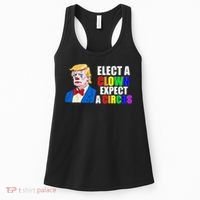 Anti-Trump Elect A Clown Expect A Circus Resist Protest Women's Tank Top thumb 0
