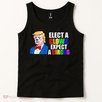 Anti-Trump Elect A Clown Expect A Circus Resist Protest Tank Top thumb 2