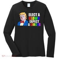 Anti-Trump Elect A Clown Expect A Circus Resist Protest Women's Long Sleeve Shirt thumb 0