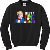 Anti-Trump Elect A Clown Expect A Circus Resist Protest Kids Sweatshirt thumb 0