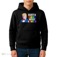 Anti-Trump Elect A Clown Expect A Circus Resist Protest Kids Hoodie thumb 4