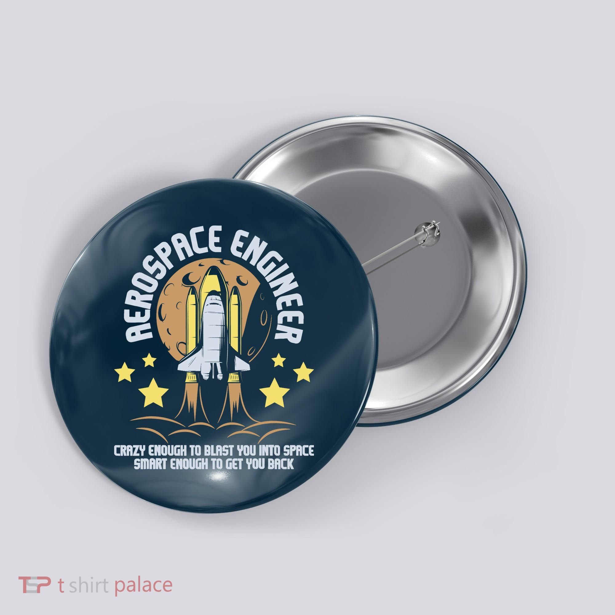 Aerospace Engineer Aeronautical Engineering Spacecrafts Button