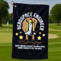 Aerospace Engineer Aeronautical Engineering Spacecrafts Golf Towel thumb 1