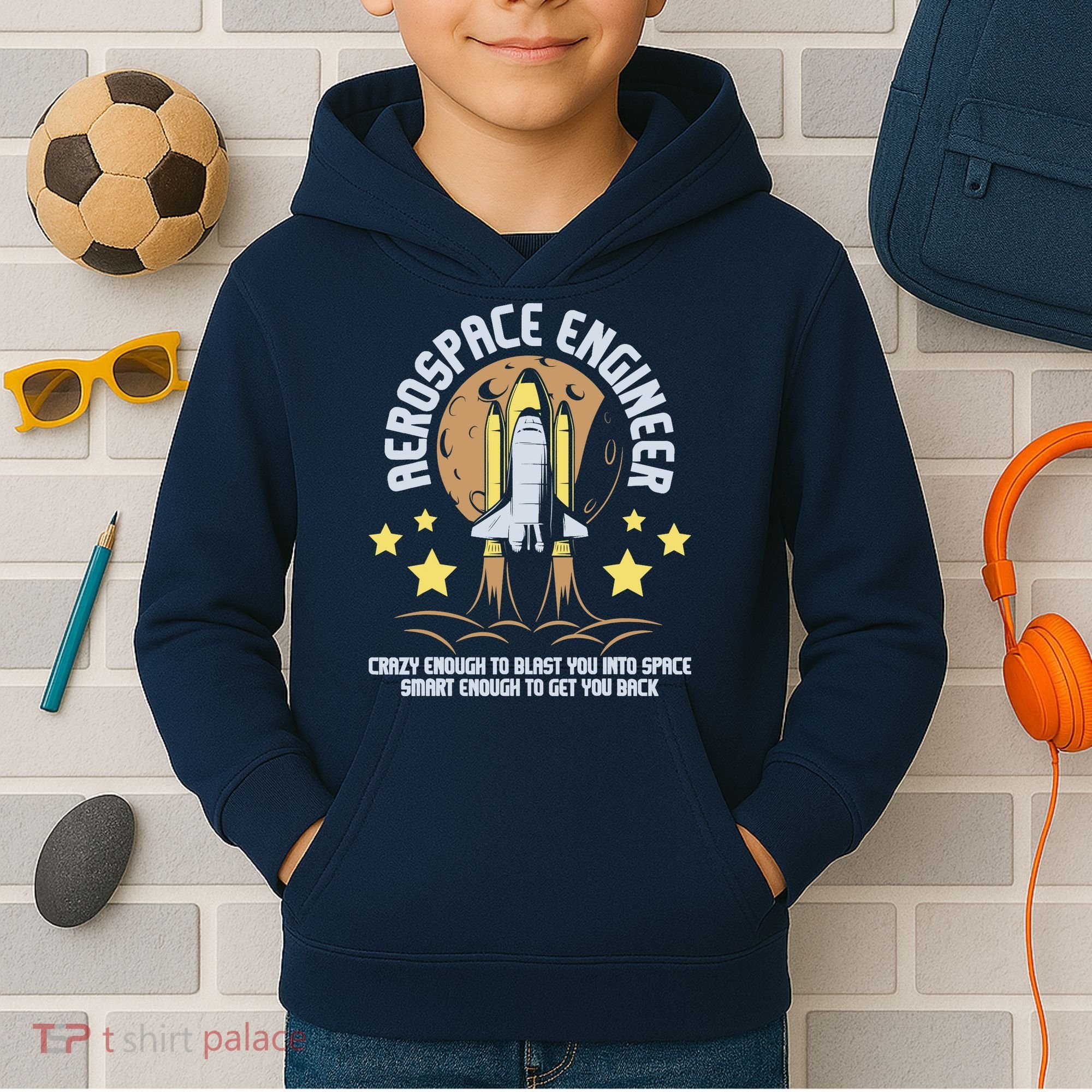 Aerospace Engineer Aeronautical Engineering Spacecrafts Kids Hoodie