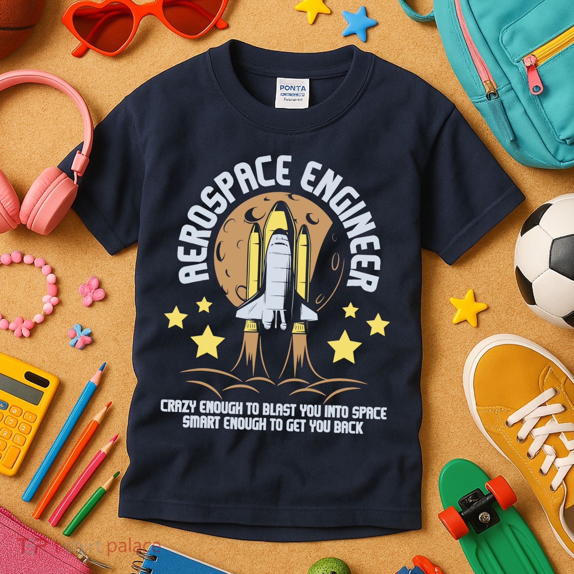 Aerospace Engineer Aeronautical Engineering Spacecrafts Kids T-Shirt