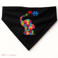 Autism Elephant USA-Made Doggie Bandana thumb 0