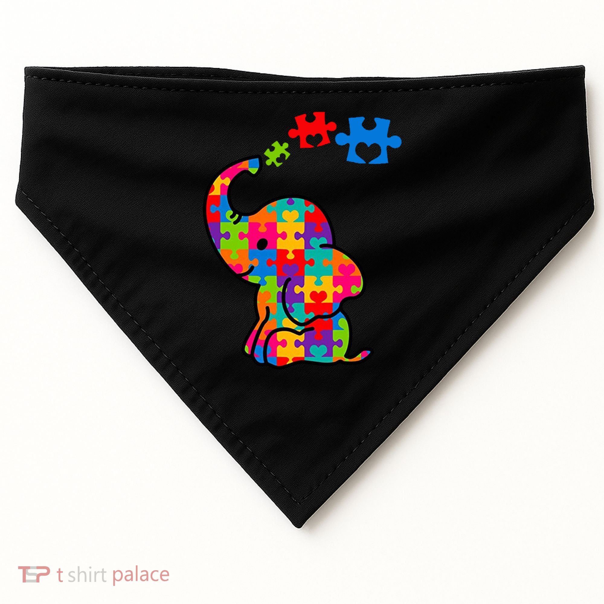 Autism Elephant USA-Made Doggie Bandana