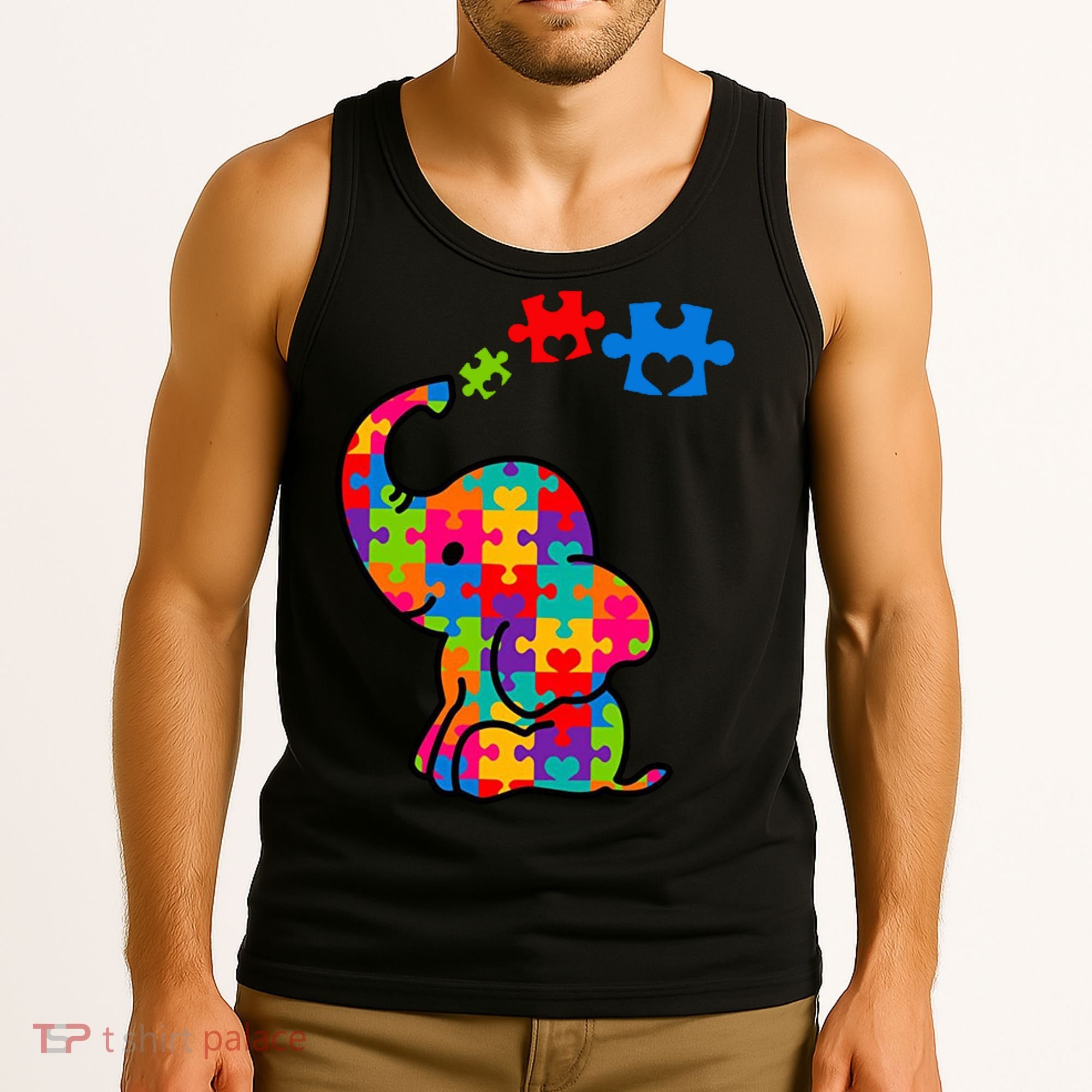 Autism Elephant Tank Top