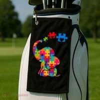 Autism Elephant Golf Towel thumb 2