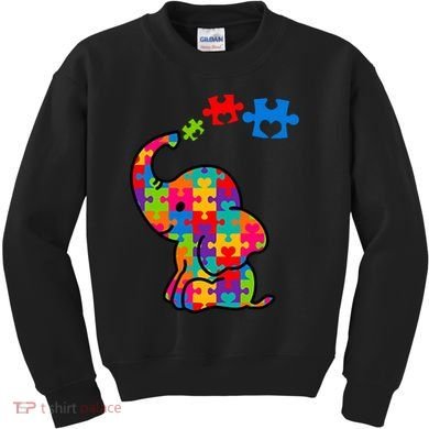Autism Elephant Kids Sweatshirt