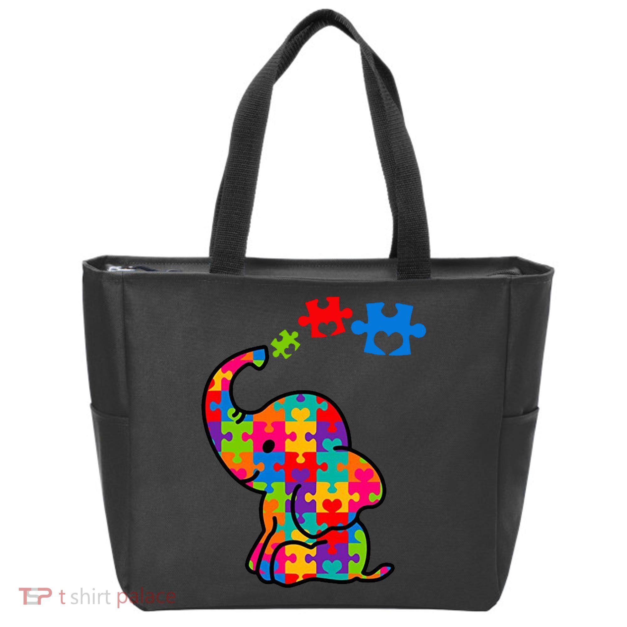 Autism Elephant Tote Bag