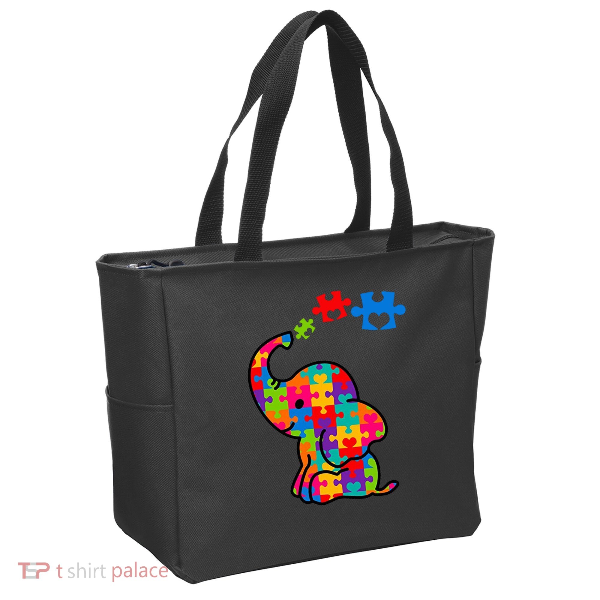 Autism Elephant Tote Bag