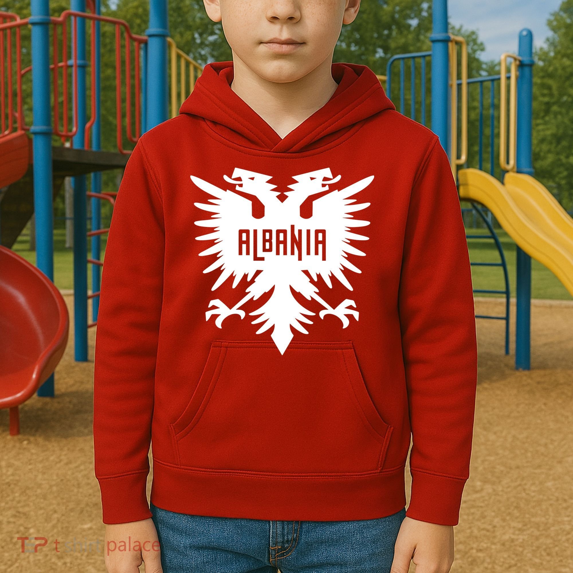 Albanian Eagle Kids Hoodie