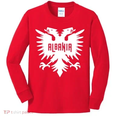 Albanian Eagle Kids Long Sleeve Shirt