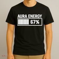 Aura Energy At 67 Funny Six Seven Meme Gen Alpha Slang T-Shirt thumb 3