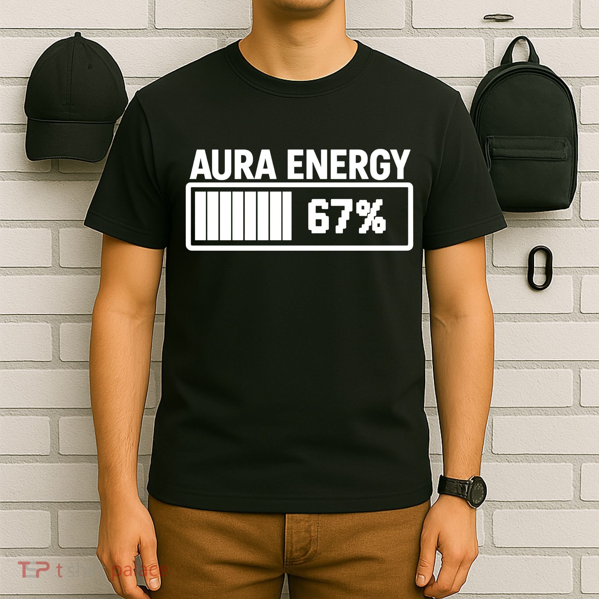 Aura Energy At 67 Funny Six Seven Meme Gen Alpha Slang T-Shirt