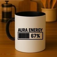 Aura Energy At 67 Funny Six Seven Meme Gen Alpha Slang Coffee Mug thumb 4
