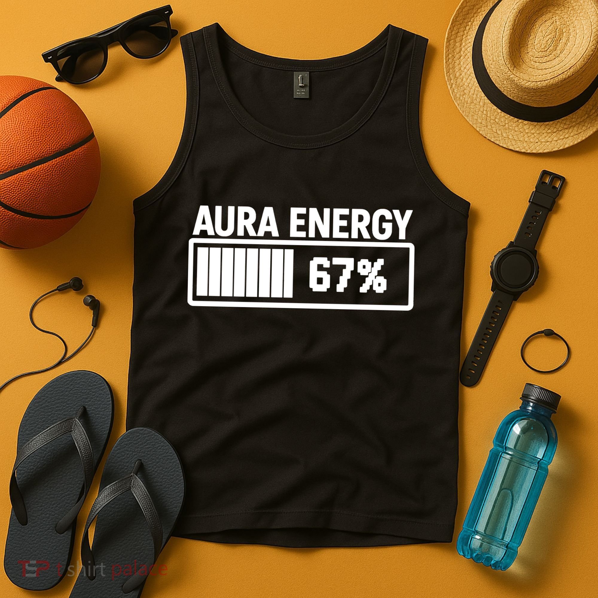 Aura Energy At 67 Funny Six Seven Meme Gen Alpha Slang Tank Top