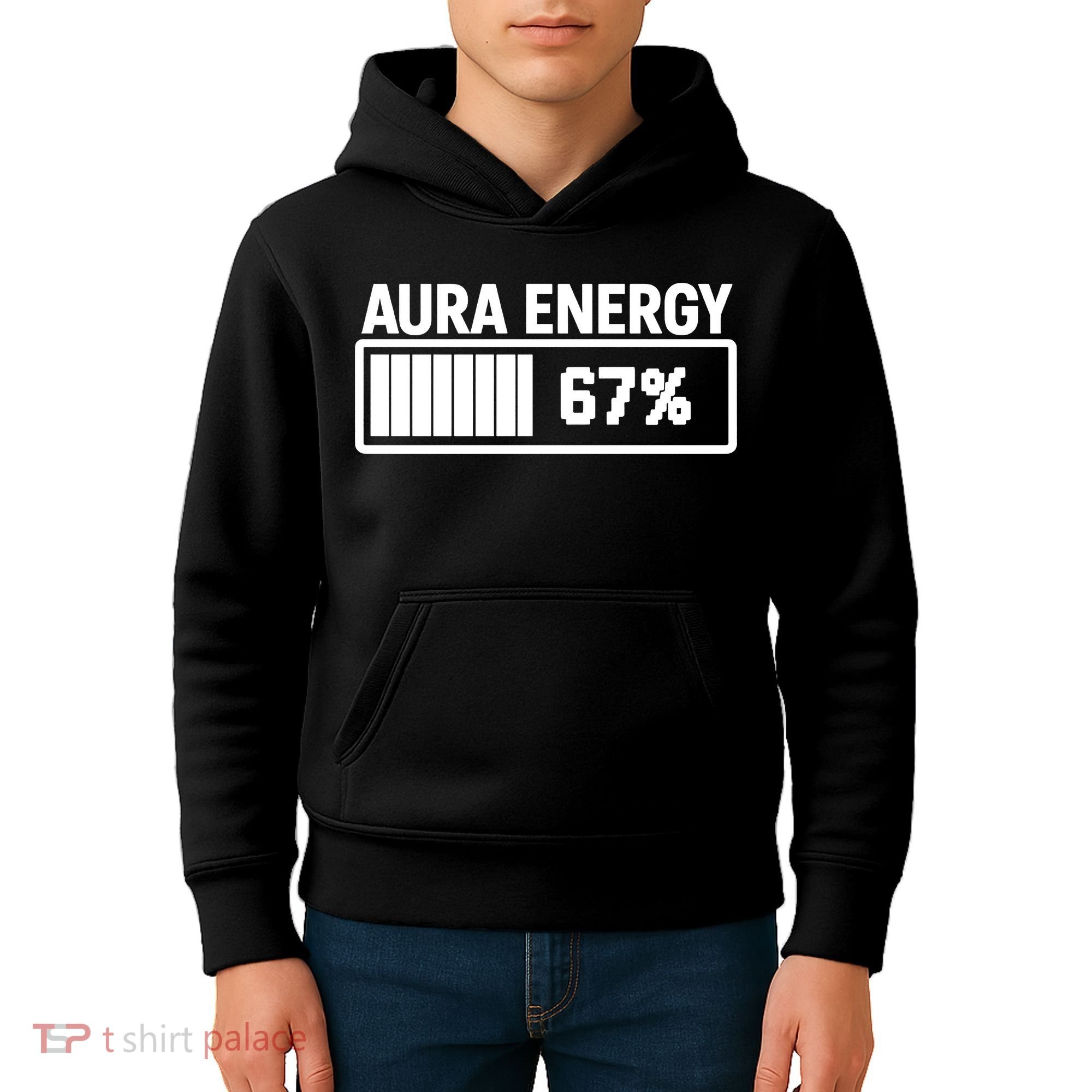Aura Energy At 67 Funny Six Seven Meme Gen Alpha Slang Kids Hoodie