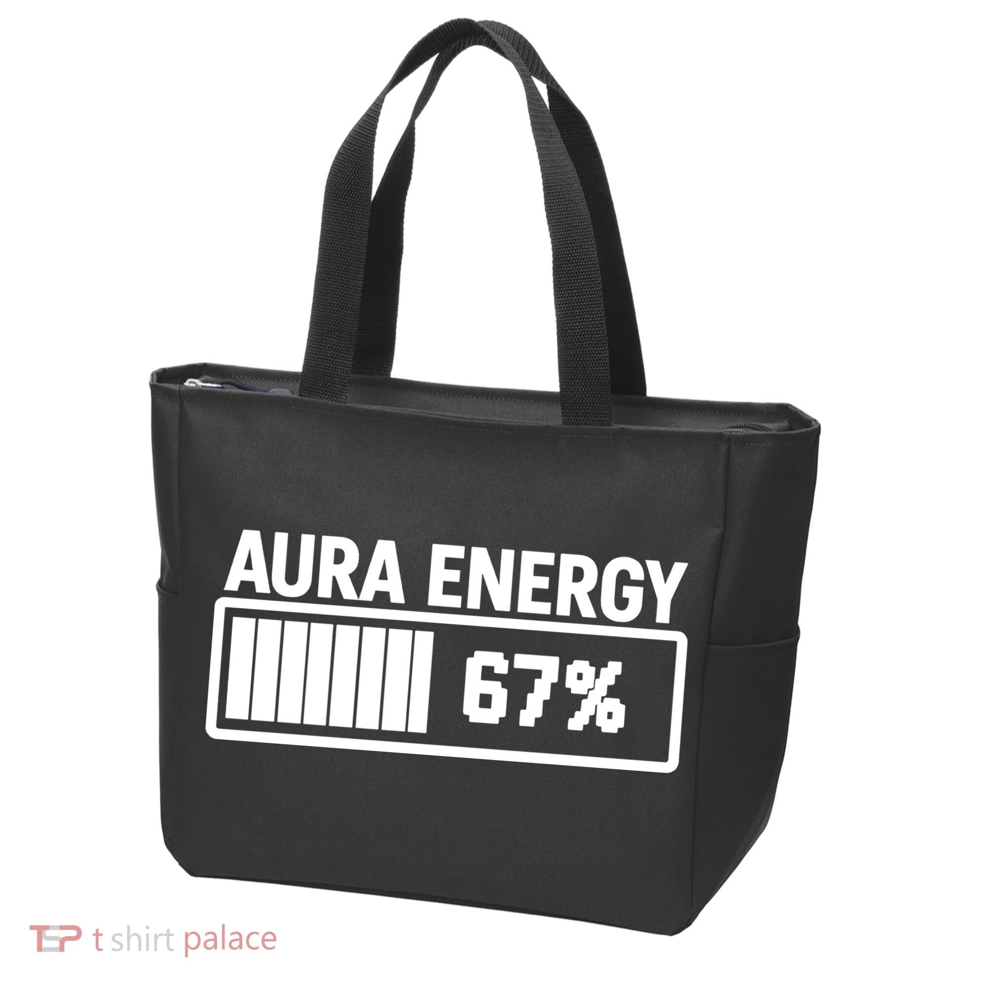 Aura Energy At 67 Funny Six Seven Meme Gen Alpha Slang Tote Bag